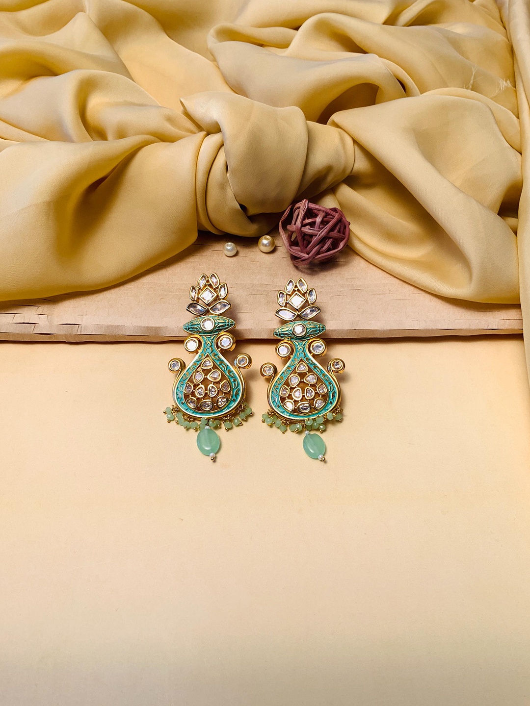 

ABDESIGNS Gold-Plated Floral Drop Earrings