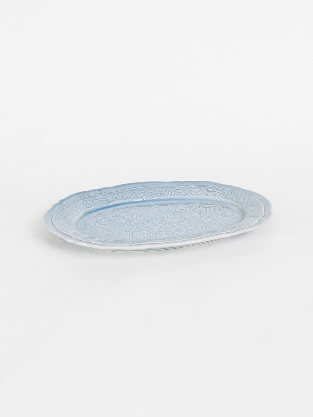 

Fabindia Blue Melamine Embossed Platter
