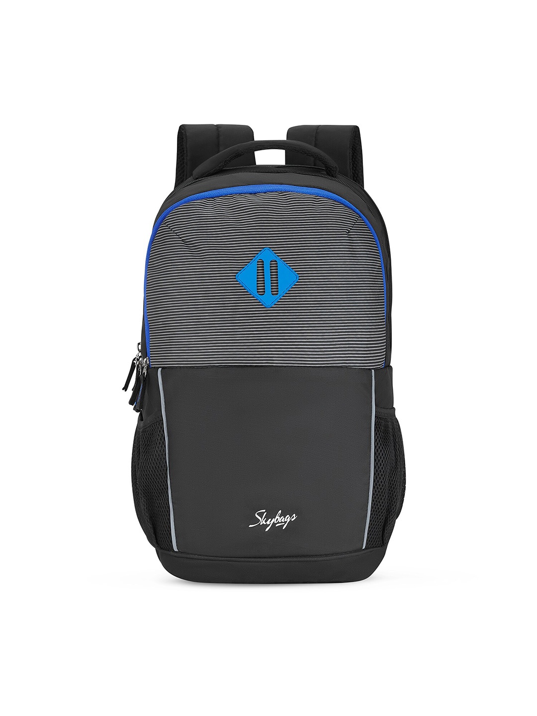 

Skybags Unisex Striped Backpack, Black