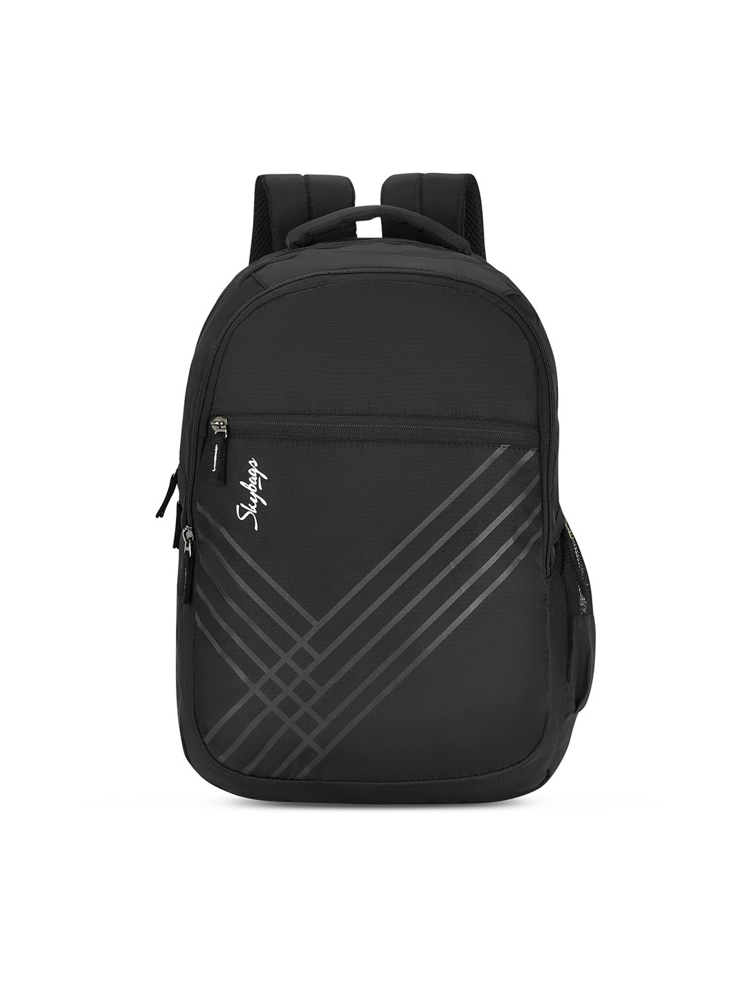 

Skybags Striped Non-Padded Backpack, Black