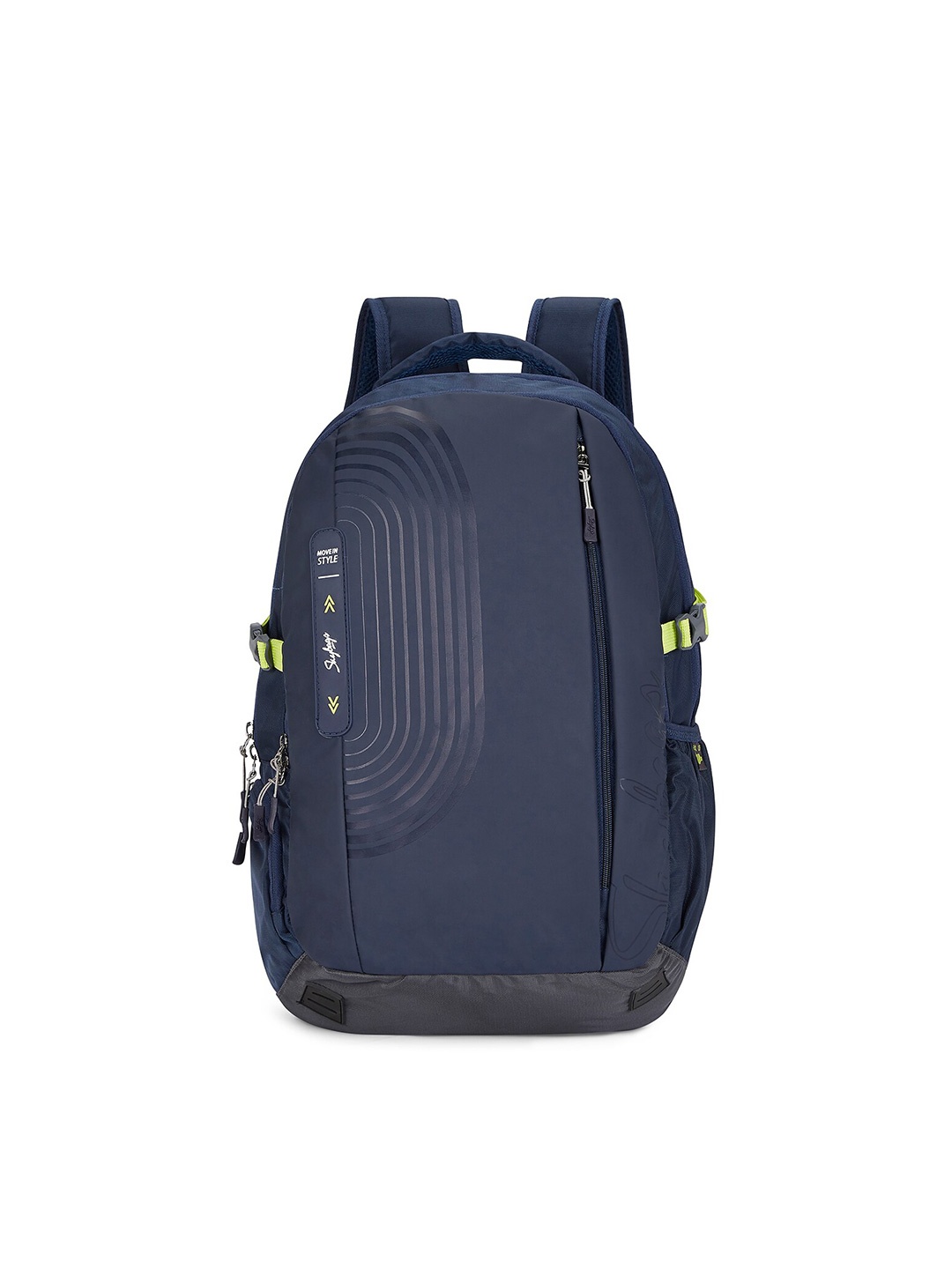 

Skybags Striped Backpack With Earphone Gate, Blue