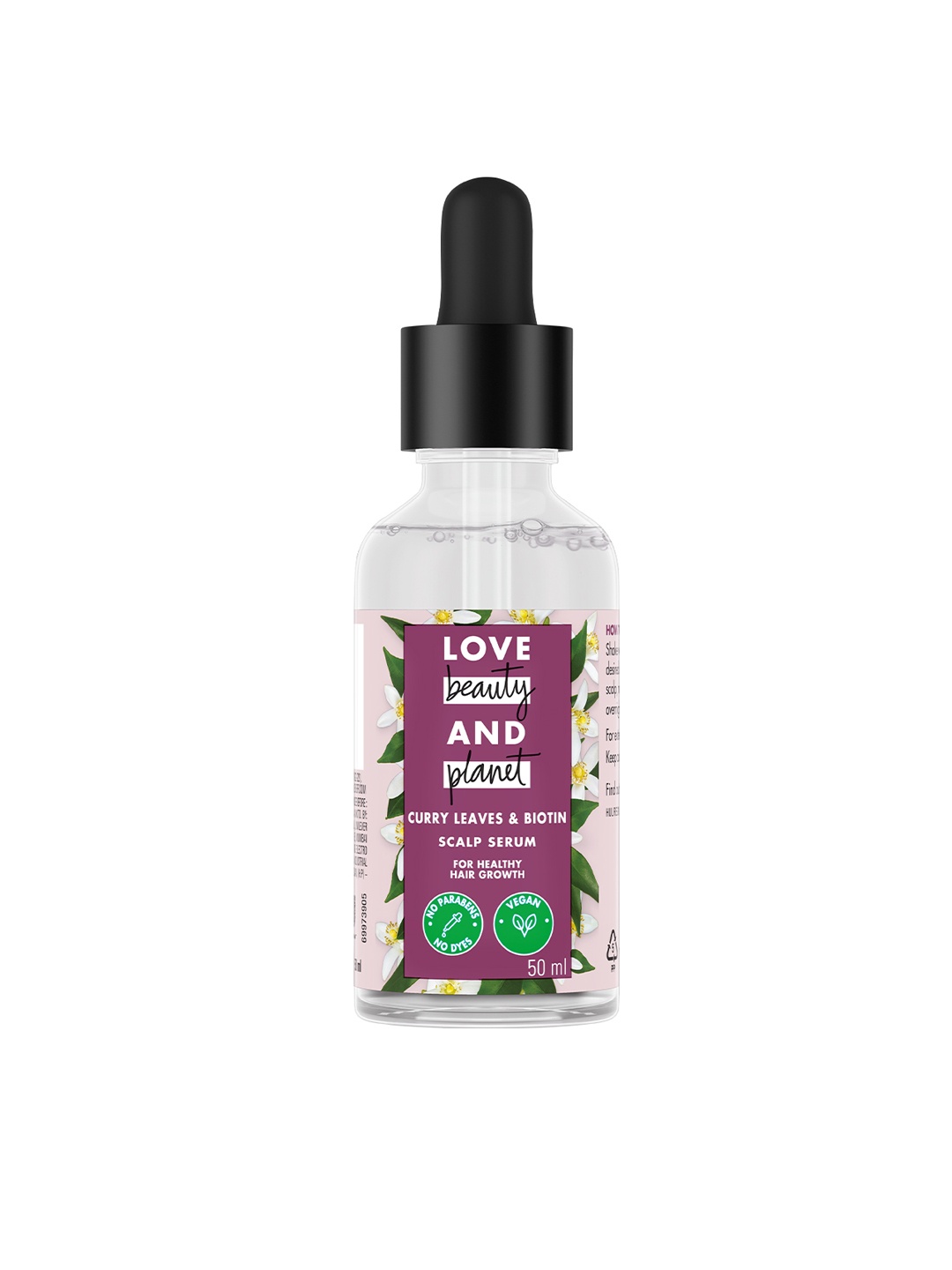 

Love Beauty & Planet Hair Growth Scalp Serum With Curry Leaves & Vegan Biotin - 50ml, Purple