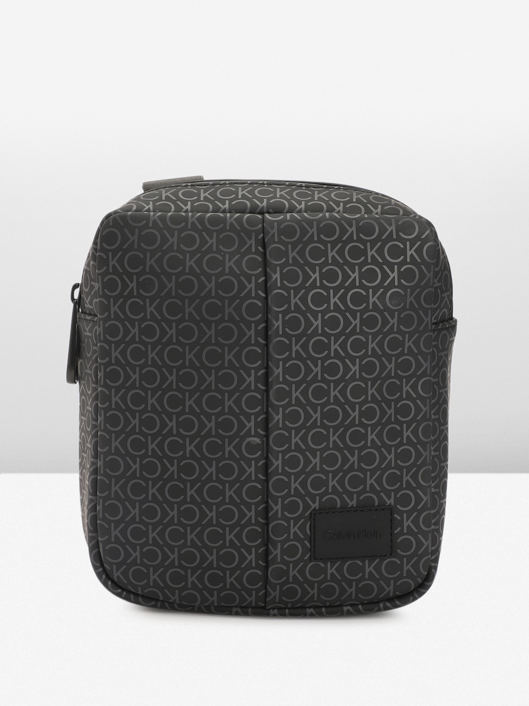 

Calvin Klein Men Brand Logo Printed Messenger Bag, Black