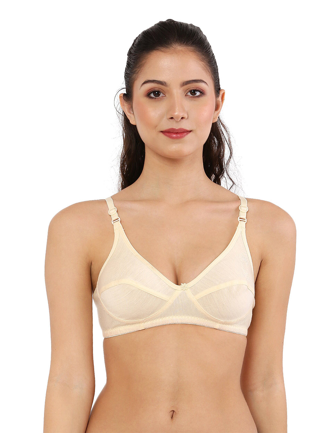 

Piylu Full Coverage Non Padded Cotton Everyday Bra With All Day Comfort, Cream