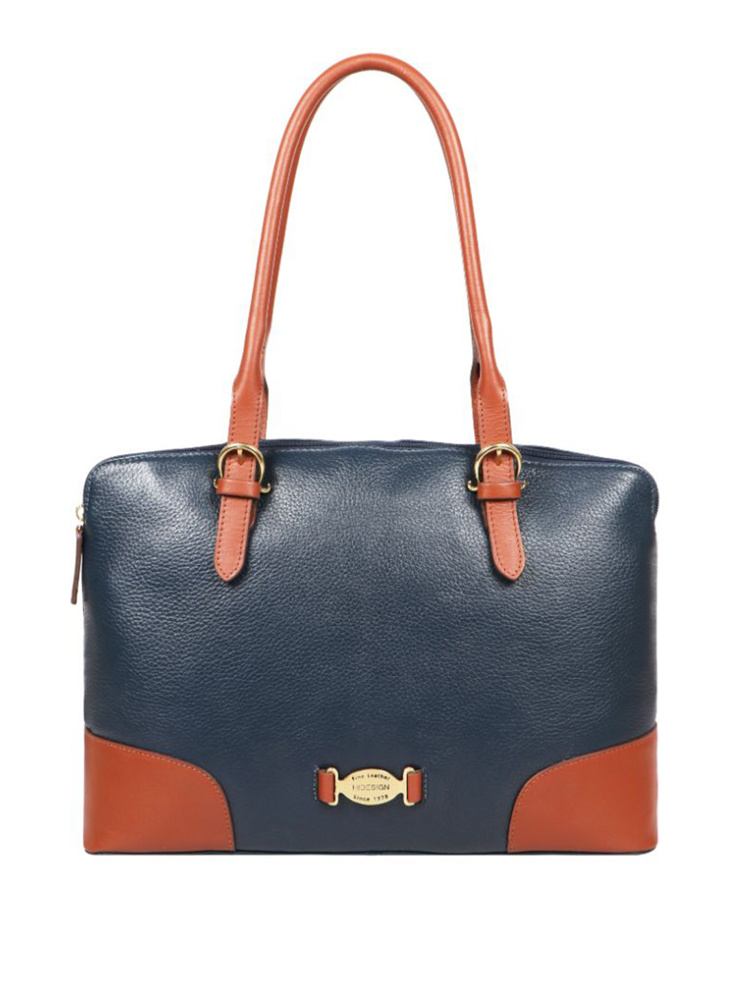 

Hidesign Textured Leather Structured Shoulder Bag, Blue