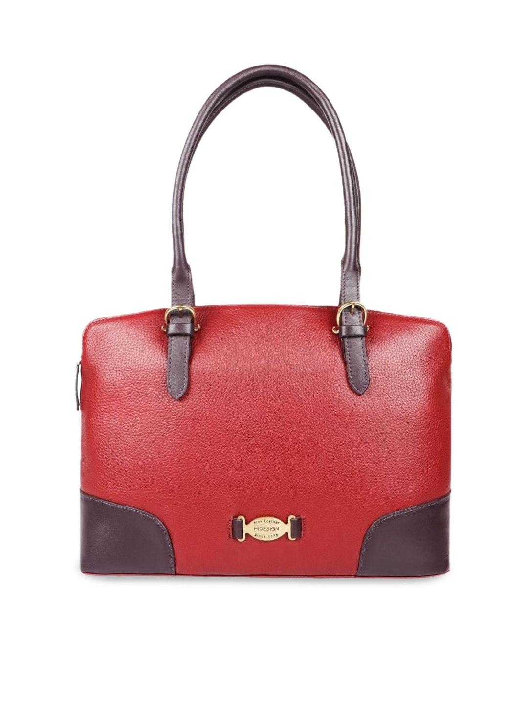 

Hidesign Textured Leather Structured Shoulder Bag, Red