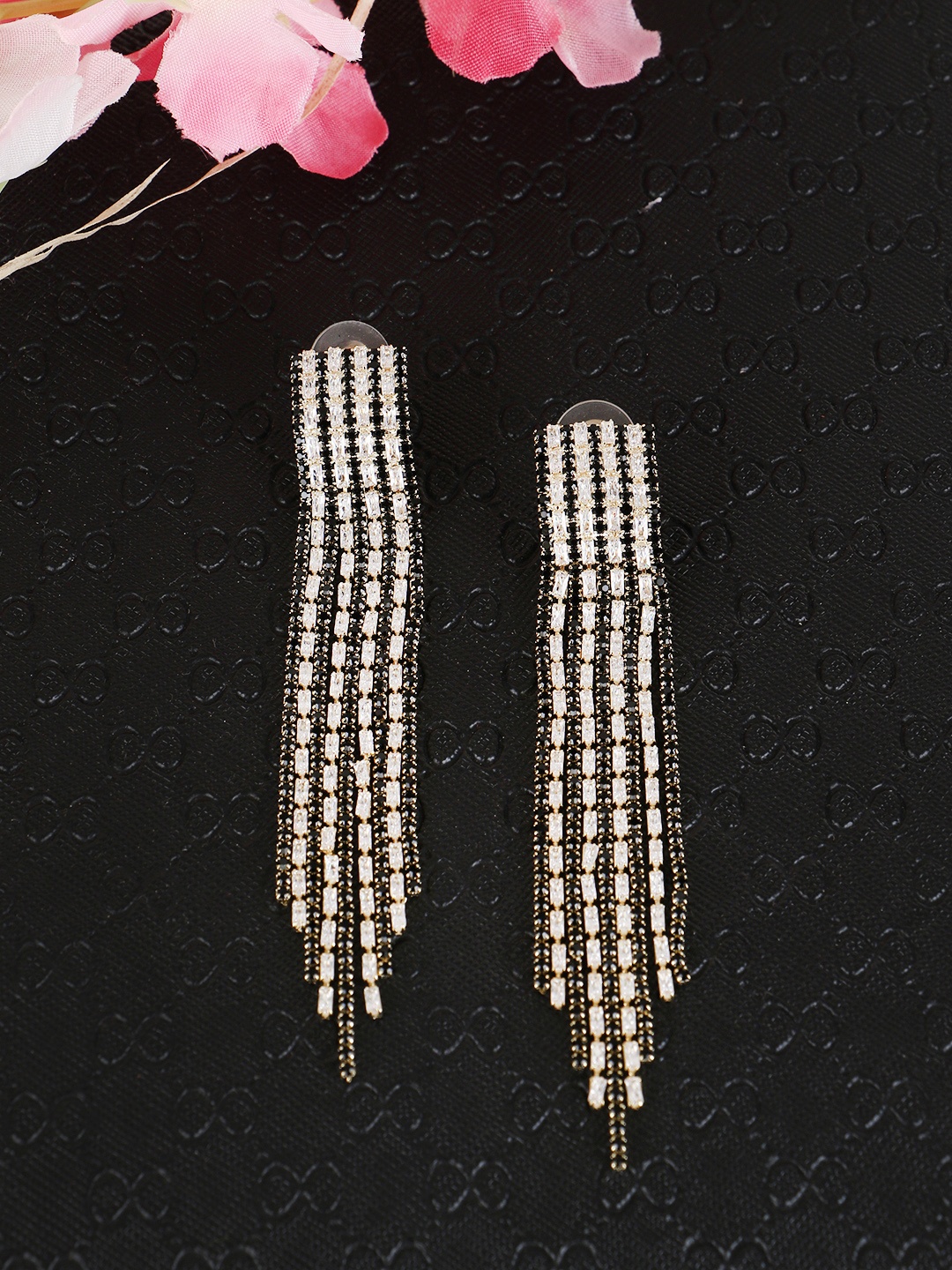 

Adwitiya Collection Gold-Plated Classic Drop Earrings