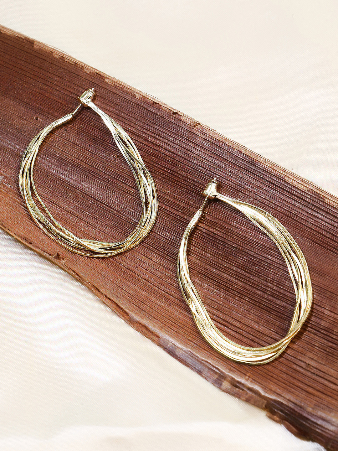 

Adwitiya Collection Gold-Plated Classic Drop Earrings