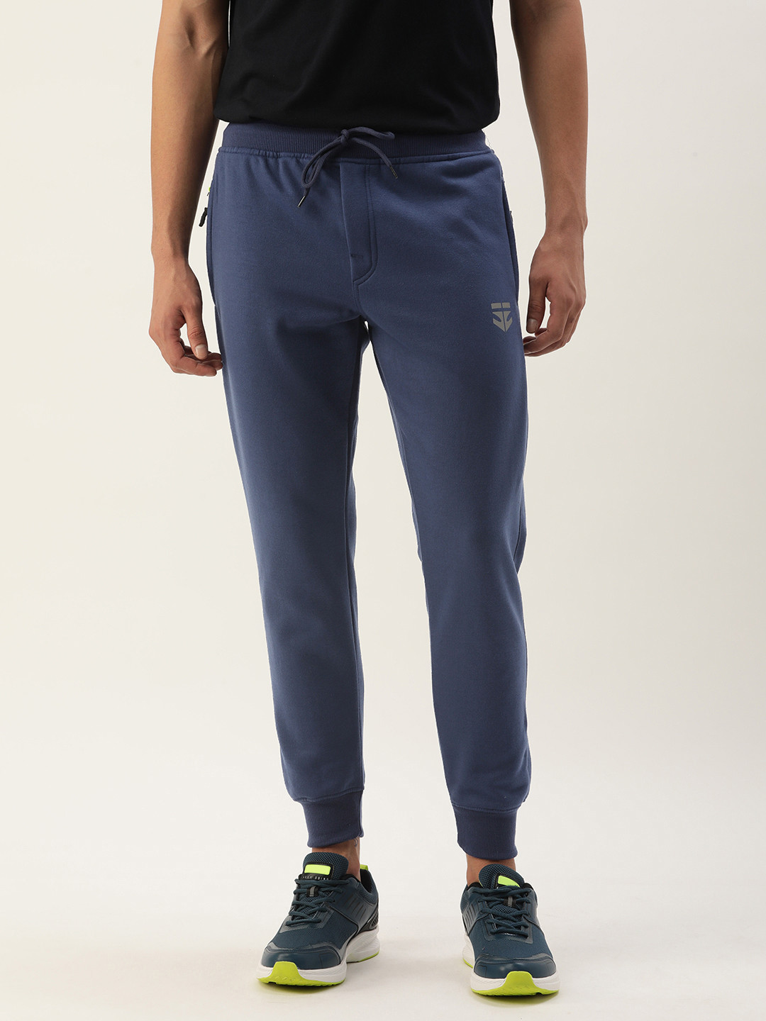 

Sports52 wear Men Slim Fit Brand Logo Printed Joggers, Navy blue