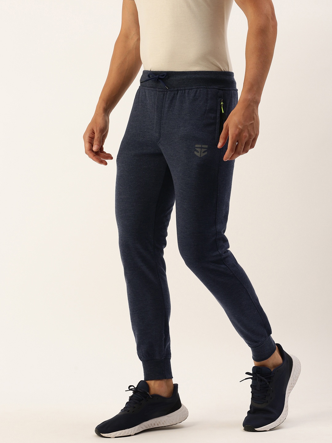 

Sports52 wear Men Slim Fit Brand Logo Printed Joggers, Navy blue