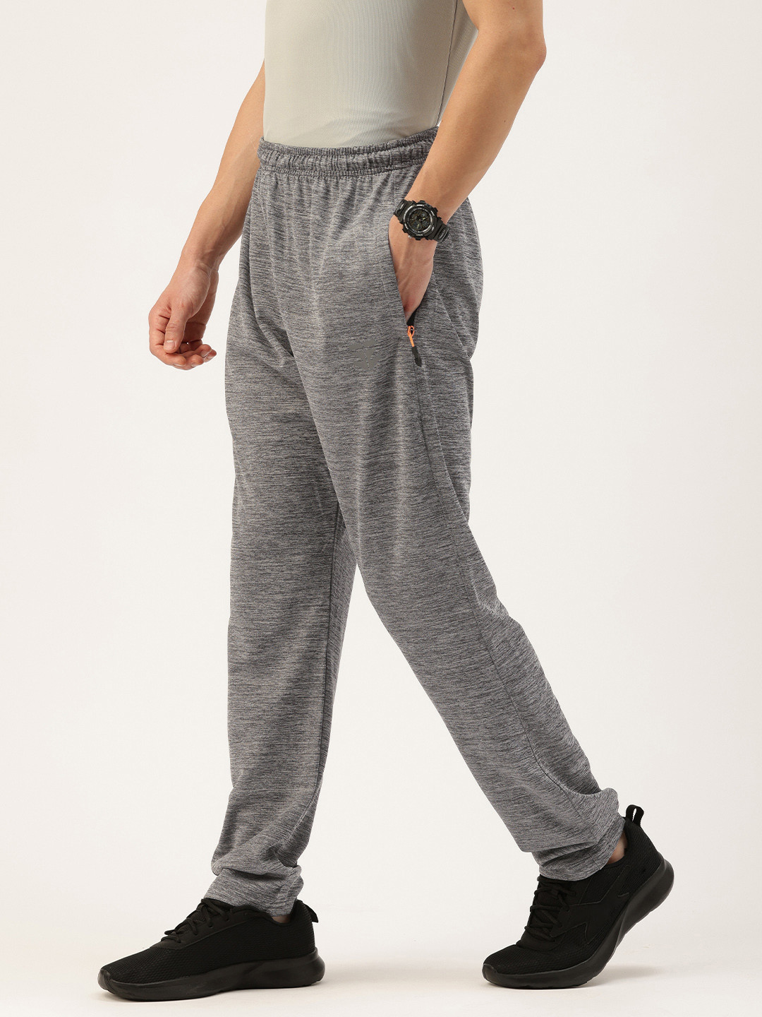 

Sports 52 wear Men Slim Fit Training or Gym Sports Track pant, Grey melange