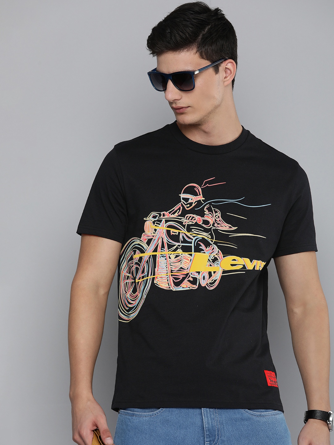 

Levis Printed Pure Cotton T-shirt, Black