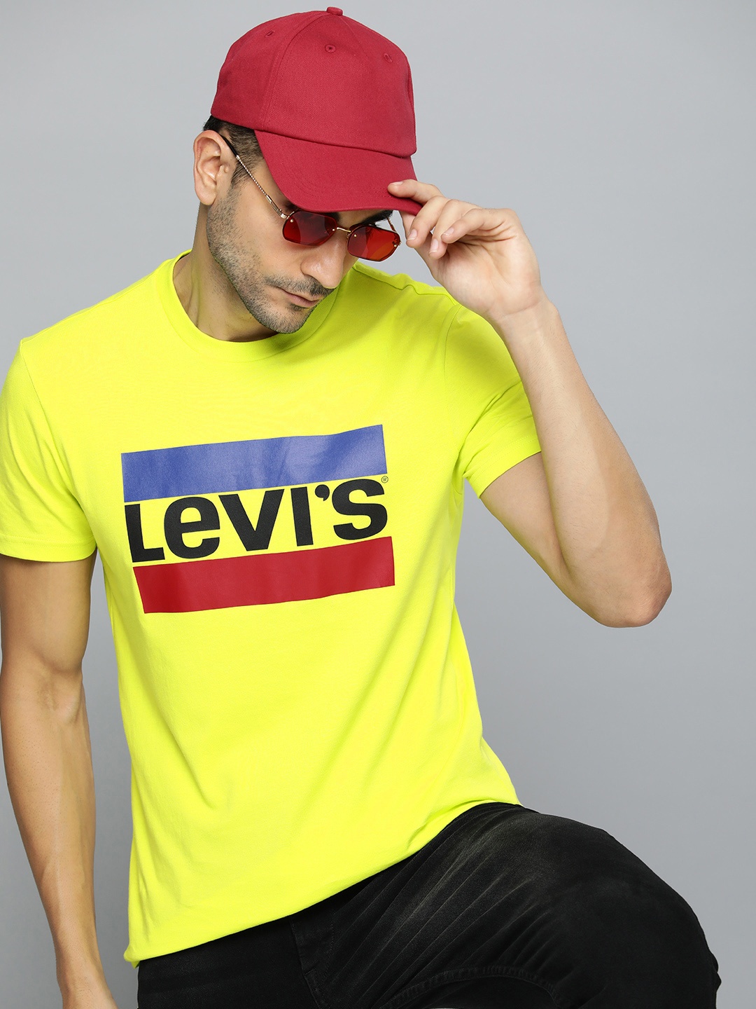 

Levis Brand Logo Printed Pure Cotton T-shirt, Lime green