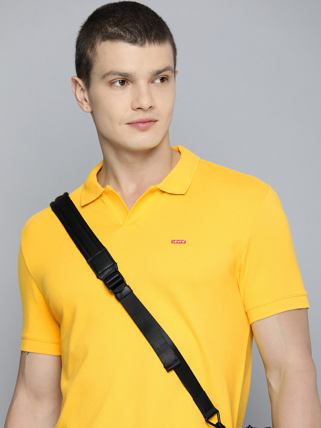 

Levis Polo Collar Pure Cotton T-shirt, Yellow