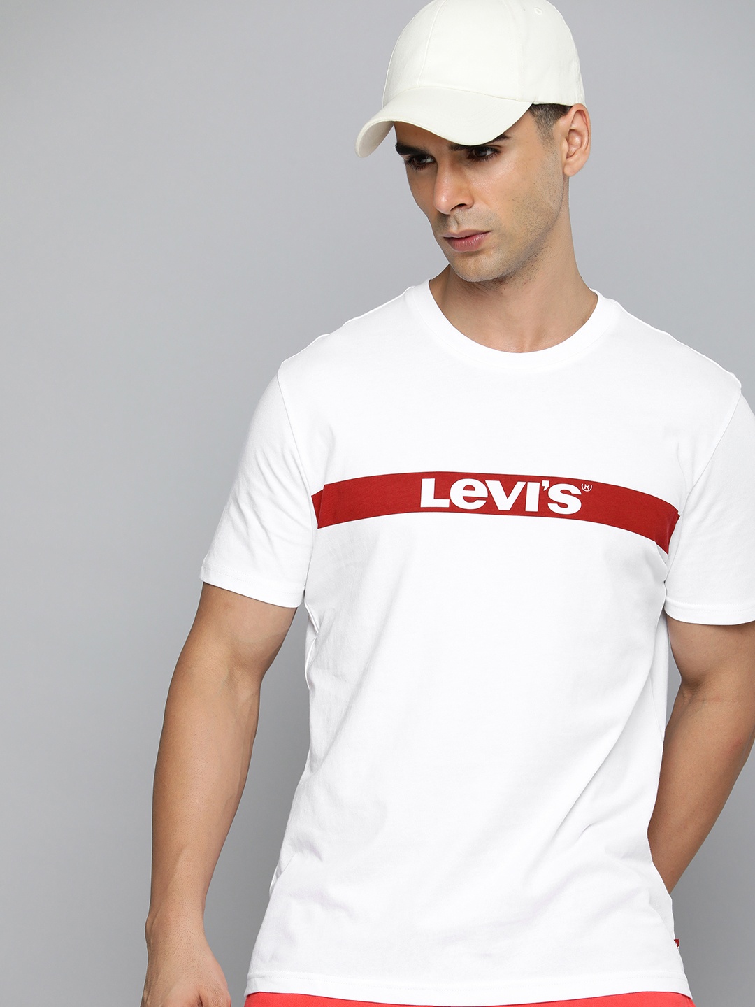 

Levis Brand Logo Printed Pure Cotton T-shirt, White