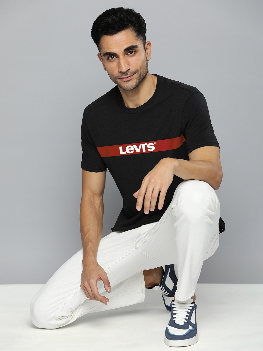 

Levis Brand Logo Printed Pure Cotton T-shirt, Black