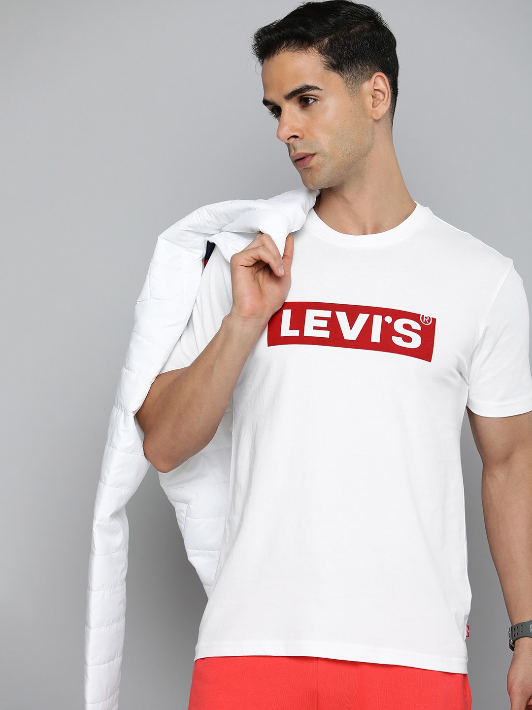 

Levis Brand Logo Printed Pure Cotton T-shirt, White