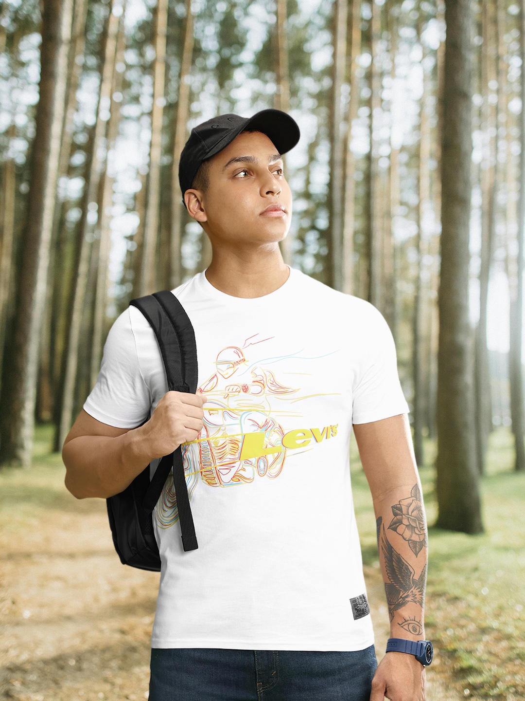 

Levis Printed Pure Cotton T-shirt, White