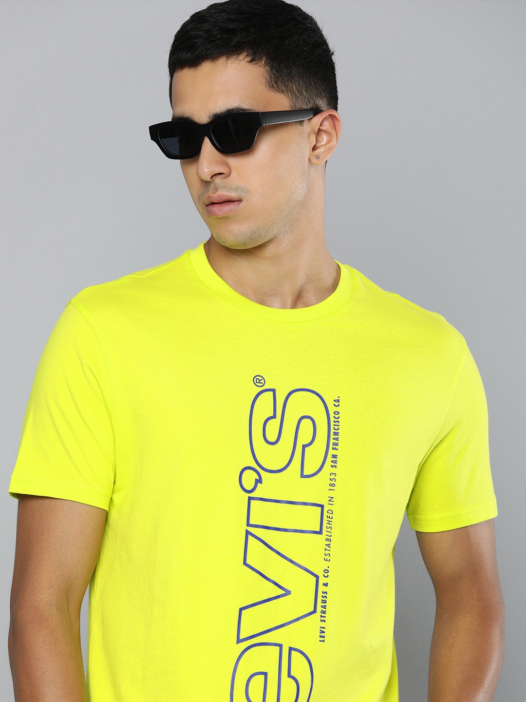 

Levis Typography Printed Pure Cotton T-shirt, Fluorescent green