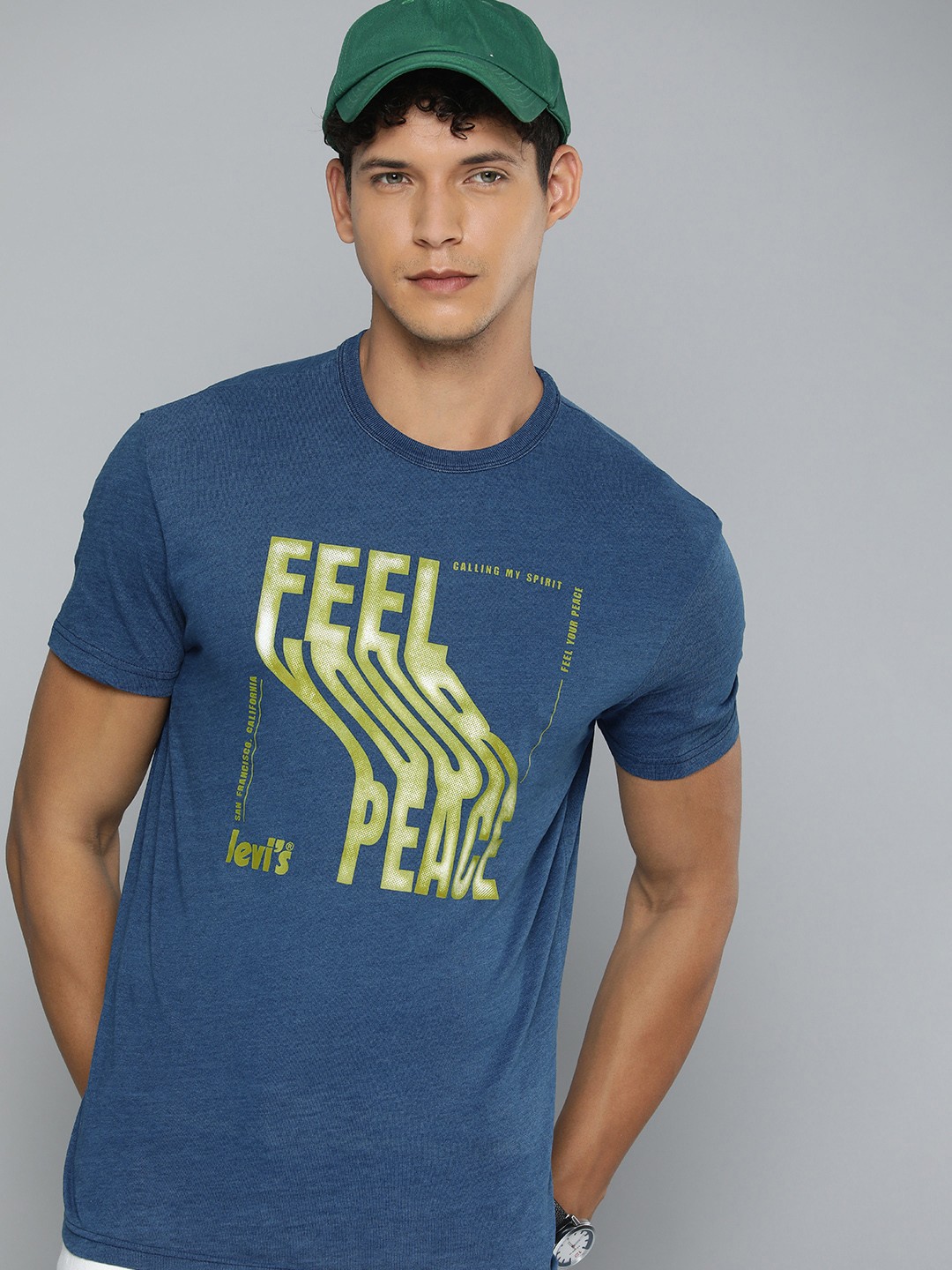 

Levis Graphic Printed Pure Cotton T-shirt, Blue
