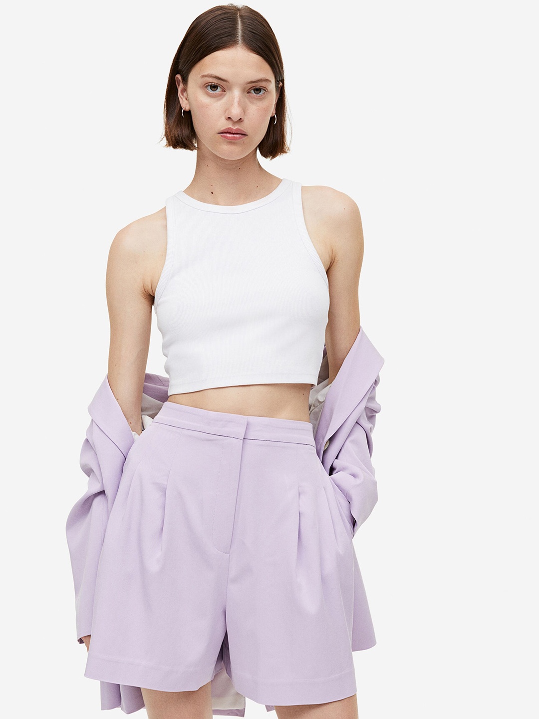 

H&M Wide Shorts, Purple