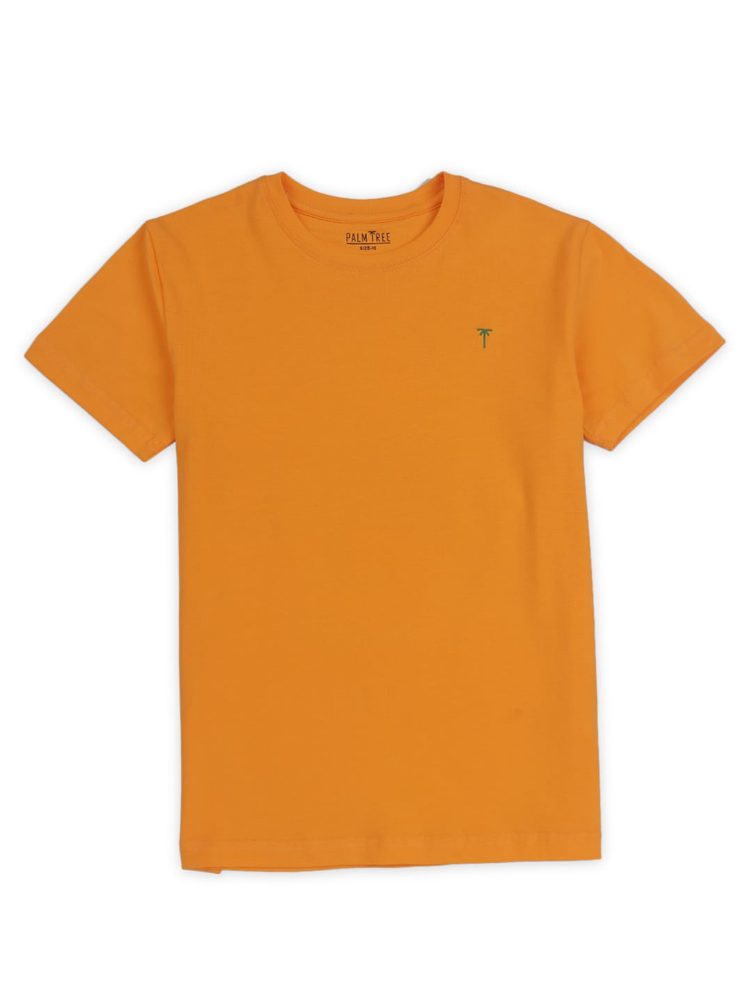 

Palm Tree Boys Round Neck Cotton T-shirt, Orange