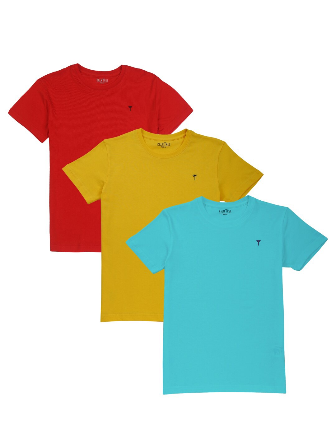 

Palm Tree Boys Pack Of 3 Cotton T-Shirts, Blue