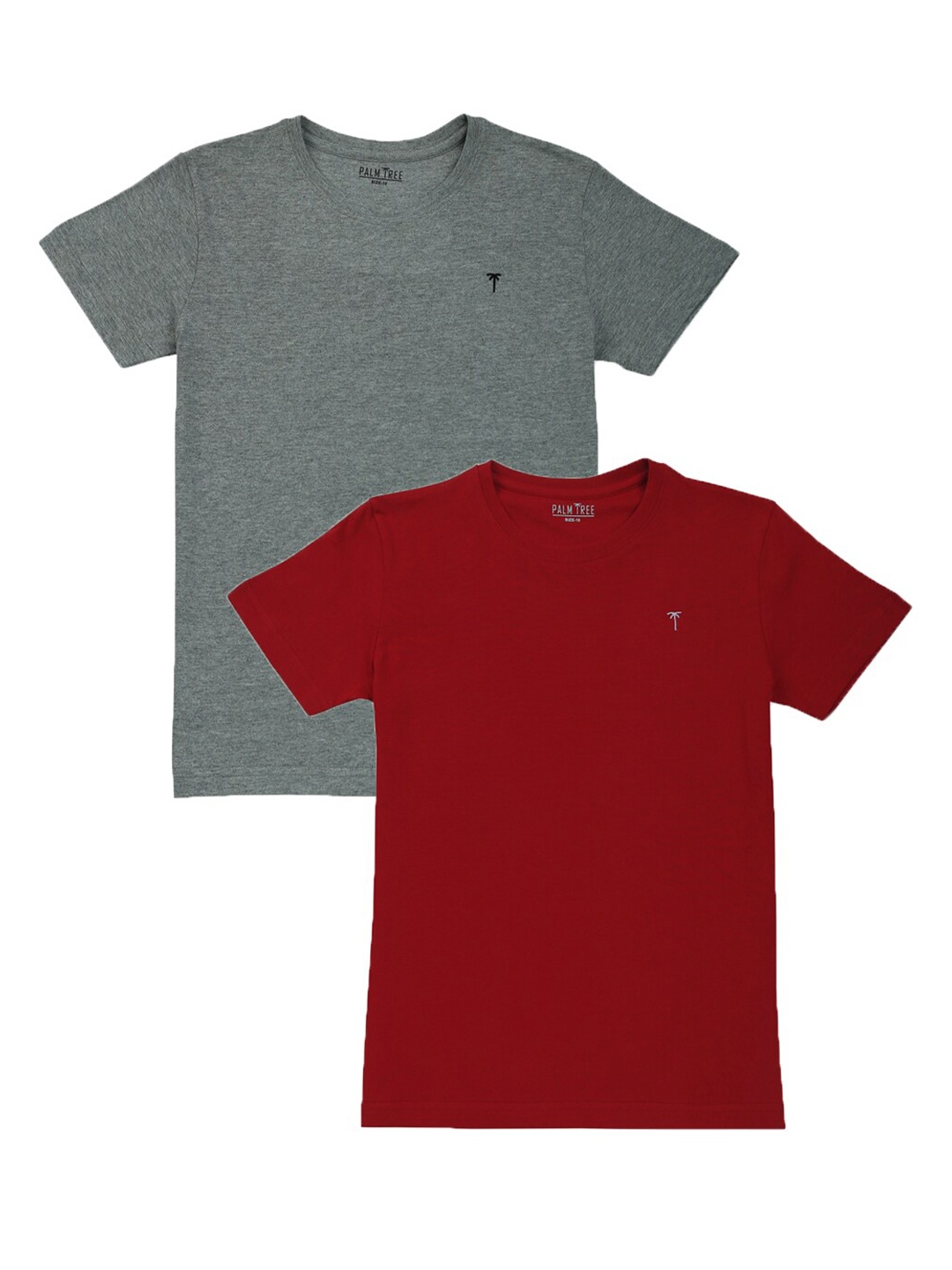 

Palm Tree Boys Pack Of 2 Cotton T-shirts, Grey