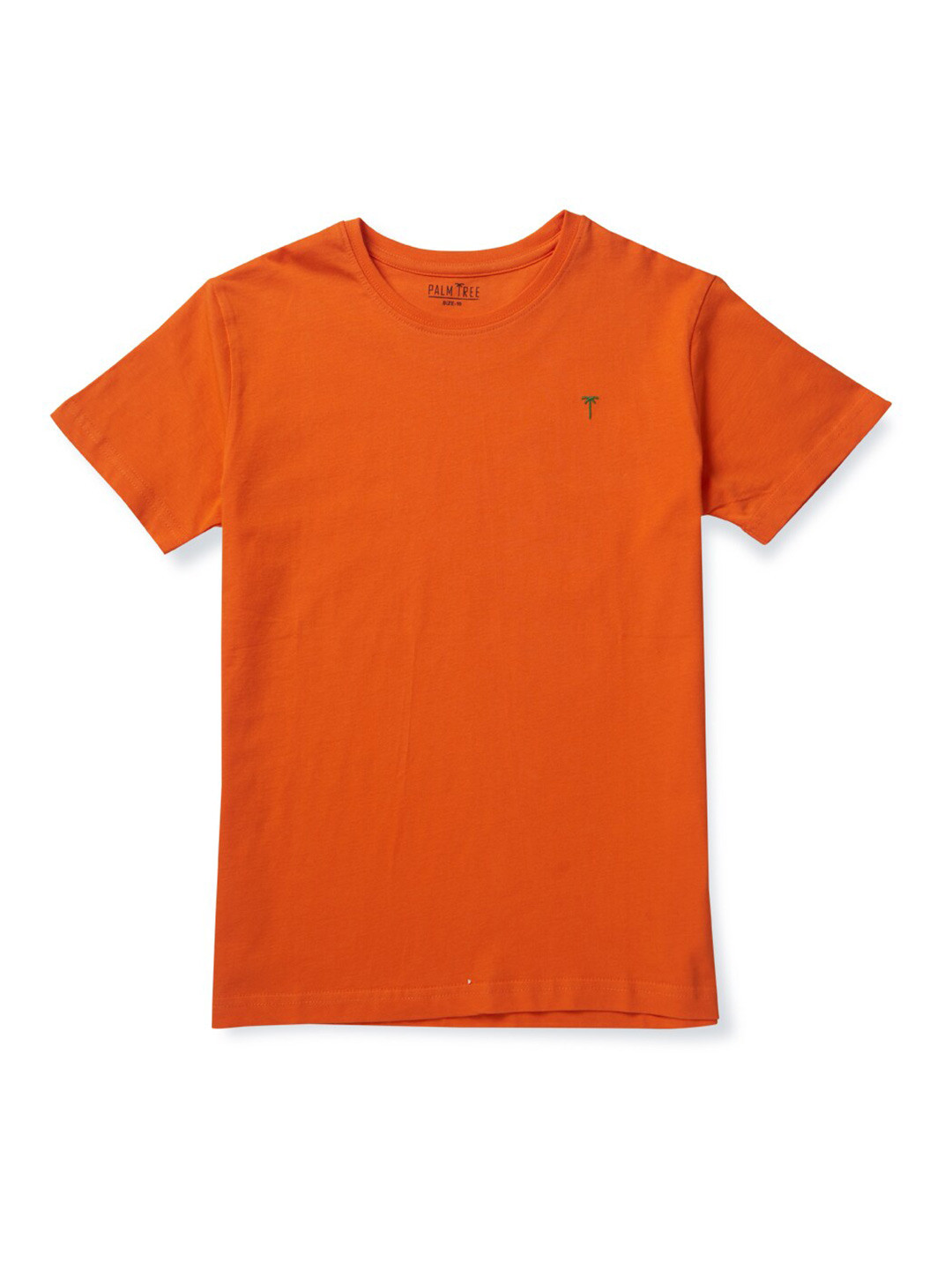 

Palm Tree Boys Round Neck Cotton T-shirt, Orange