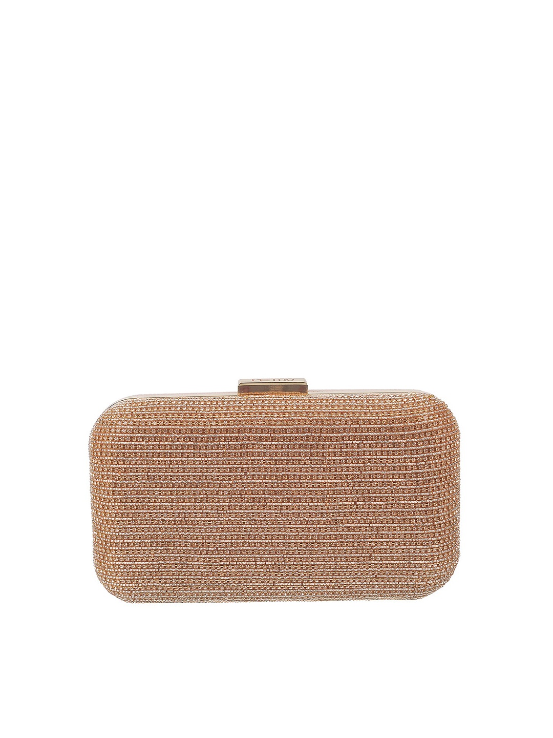 

Metro Rose Gold Embellished Box Clutch