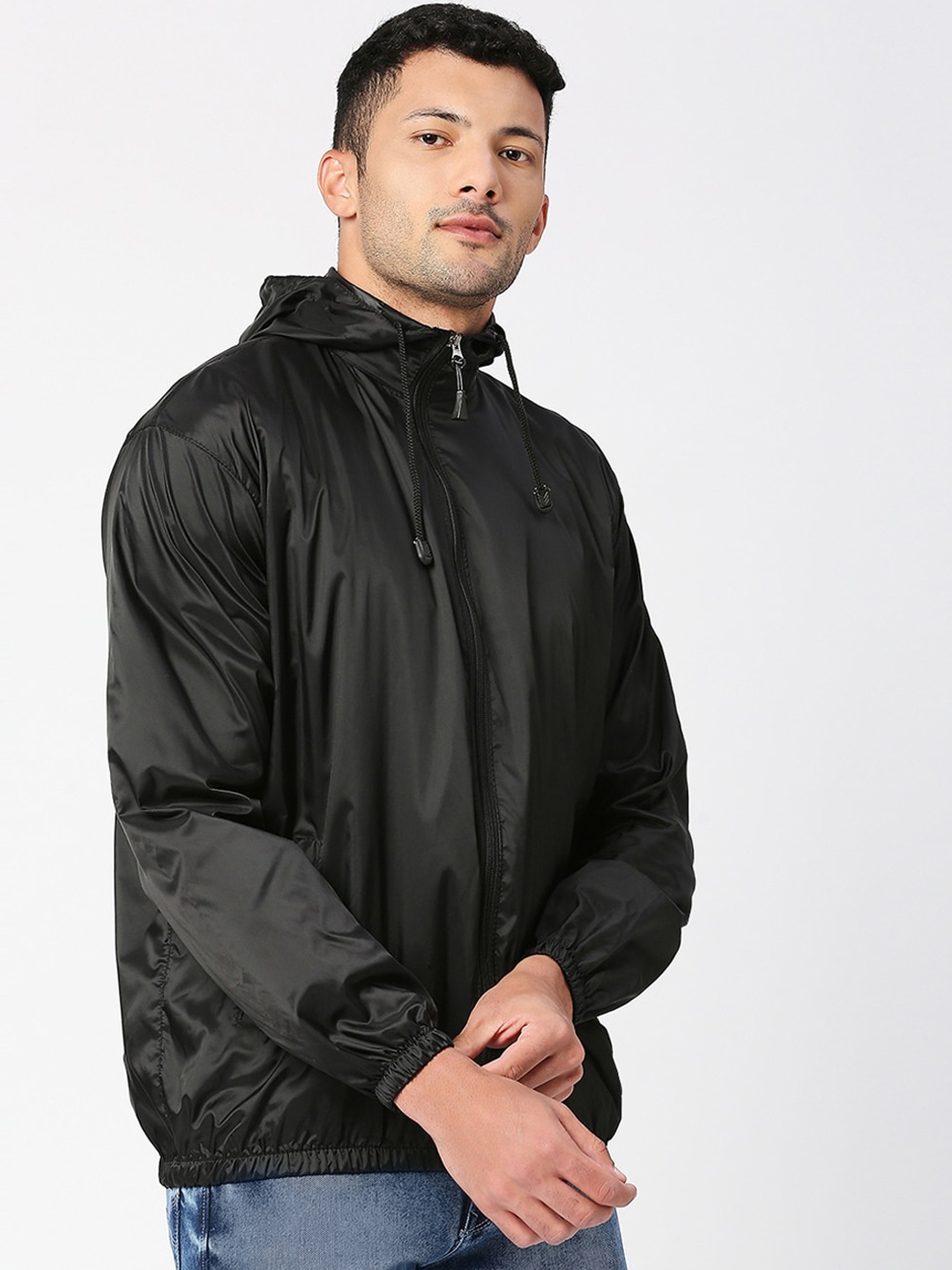 

Style Quotient Black Hooded Rain Jacket