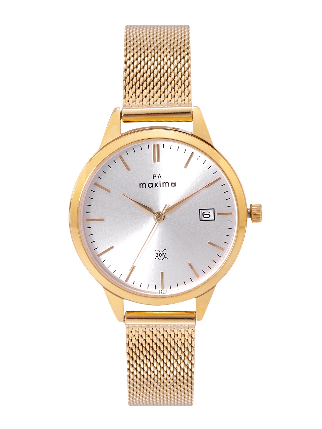 

maxima Women Bracelet Style Straps Analogue Watch 63713CMLY, Silver