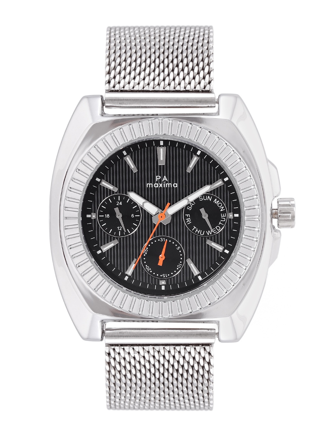 

maxima Men Bracelet Style Analogue Multi Function Watch 52380CAGI, Black