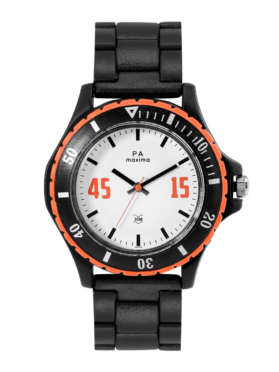 

maxima Men Fiber Collection Bracelet Style Straps Analogue Watch 56000PPGN, White