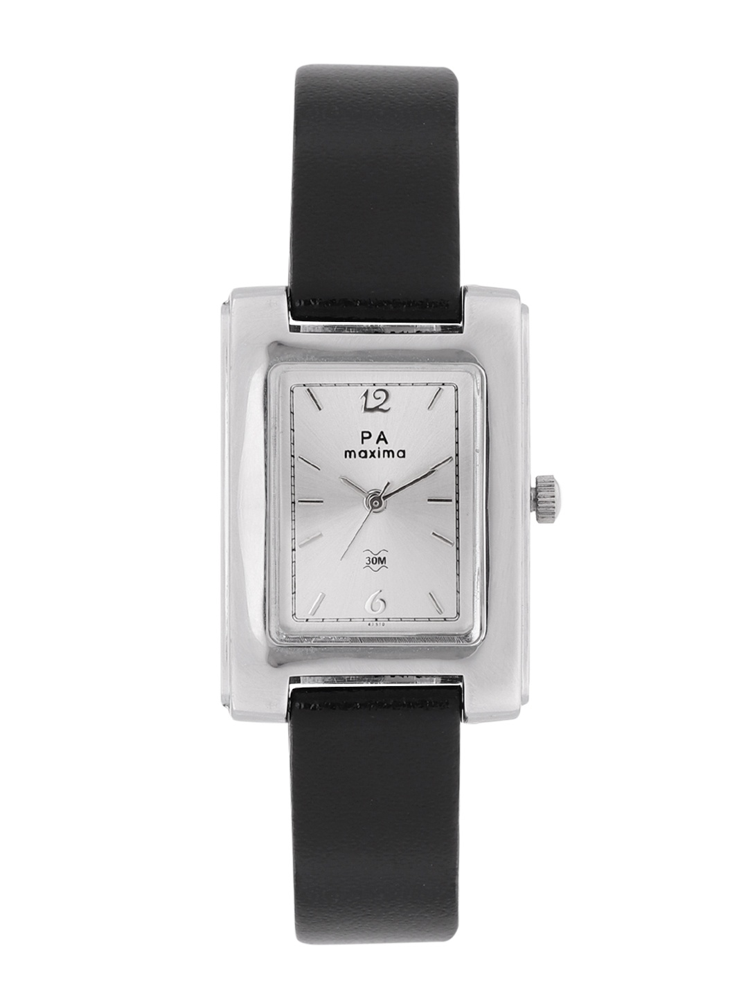 

maxima Women Leather Straps Analogue Watch T-55420LMLI, Silver