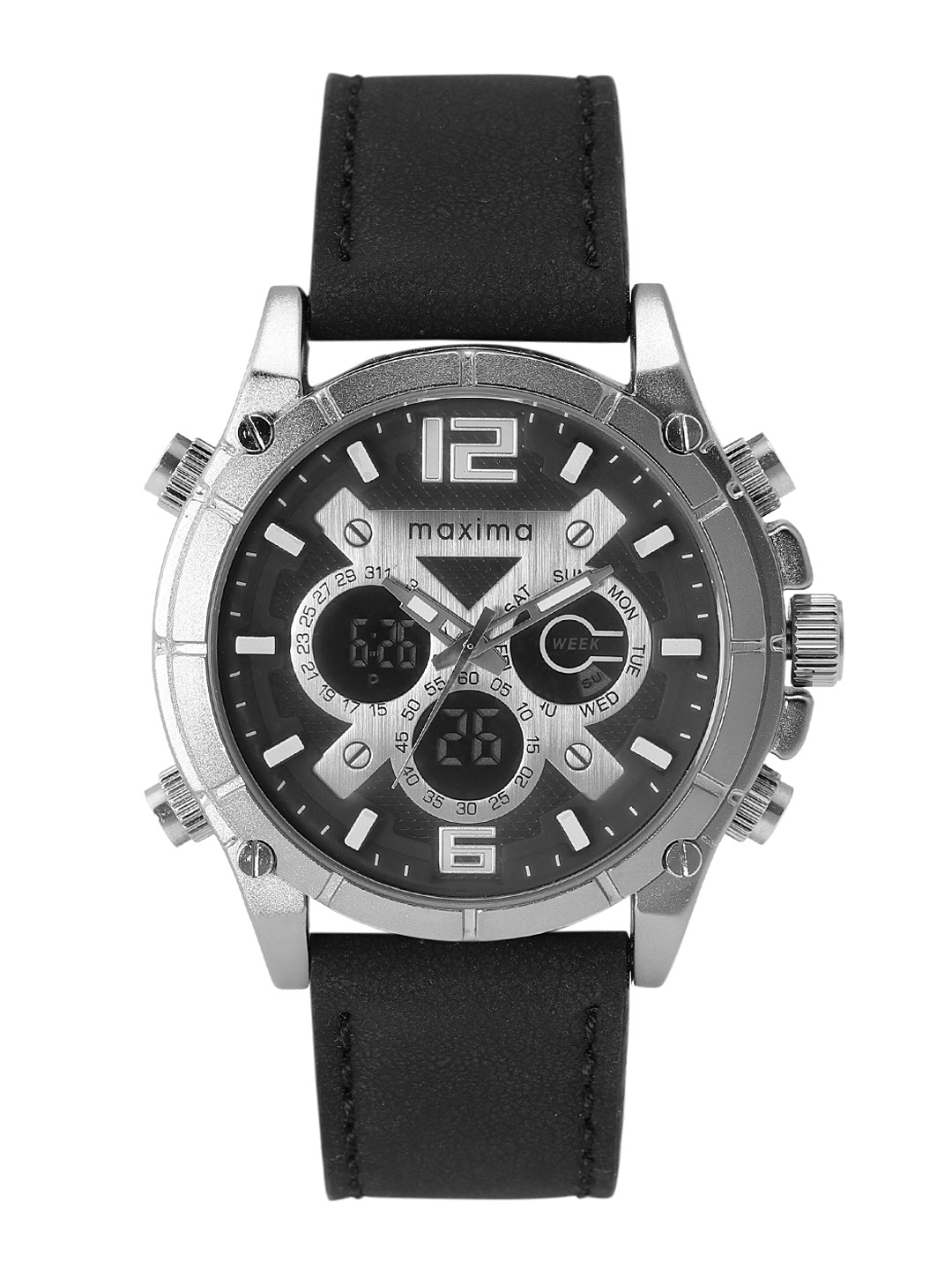 

maxima Men Analogue Multi Function Watch 60275LMAI, Black