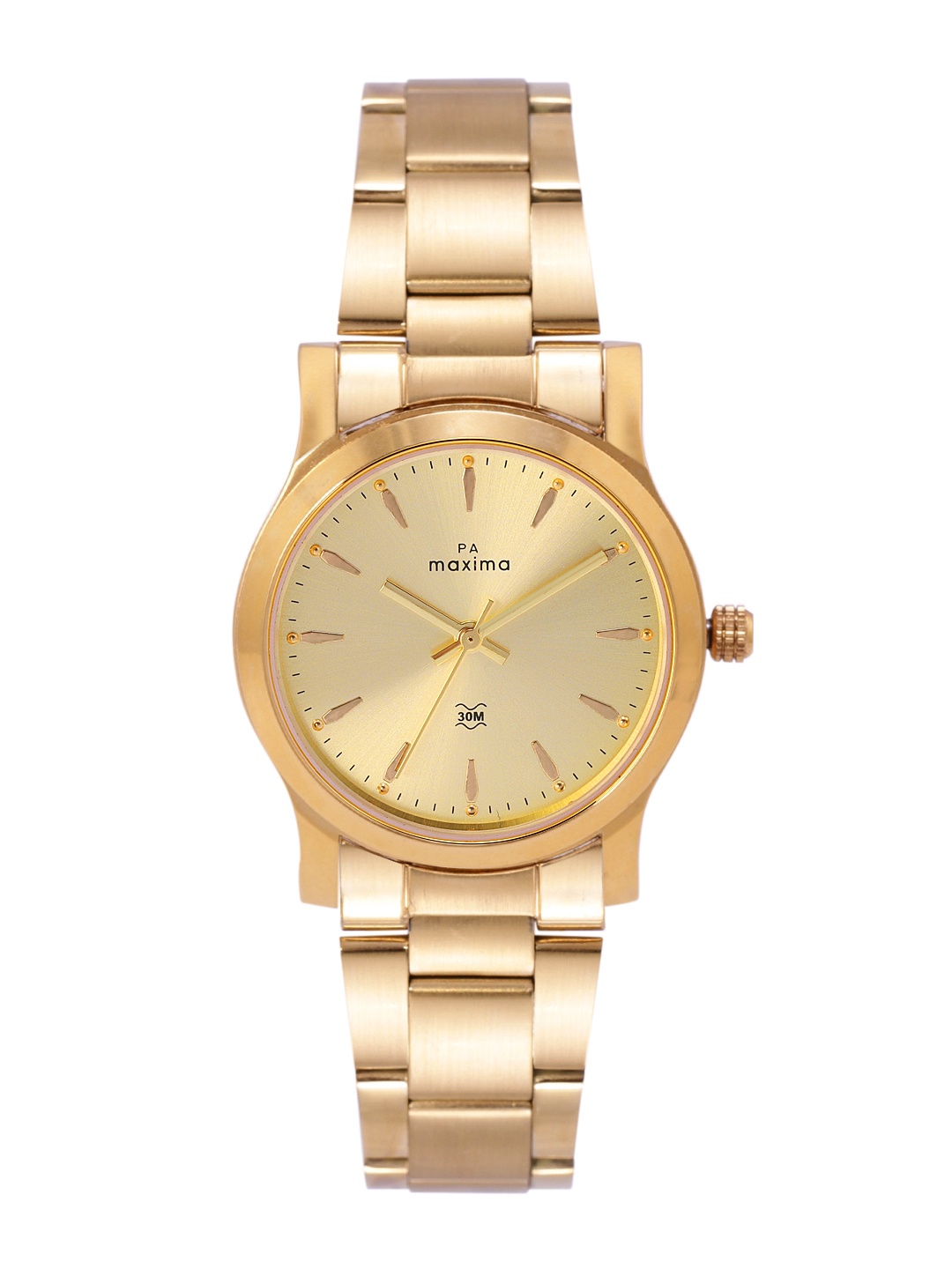 

maxima Women Bracelet Style Straps Analogue Watch 63606CMLY, Gold