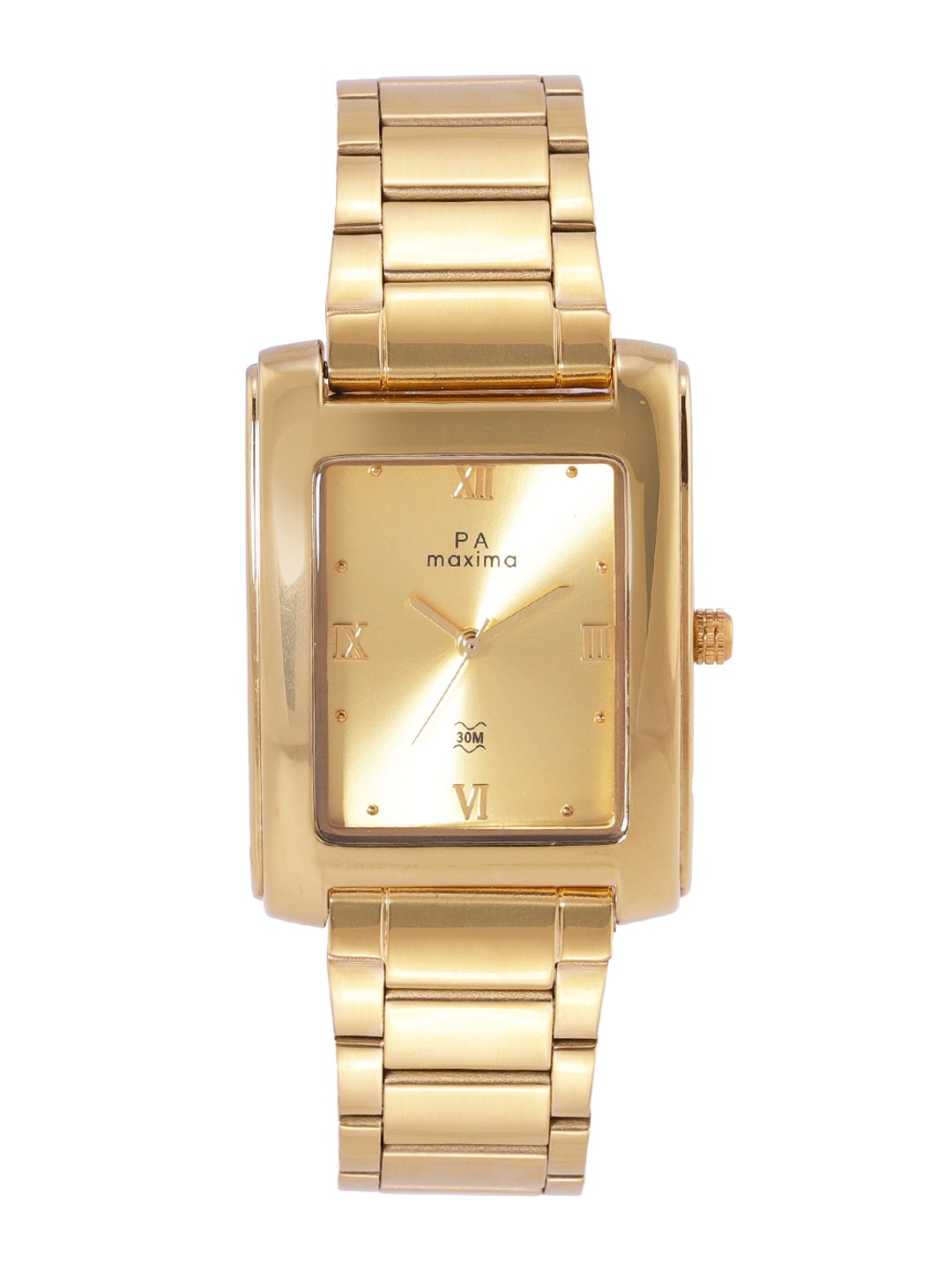 

maxima Men Stainless Steel Bracelet Style Straps Analogue Watch 43230CMGY, Gold