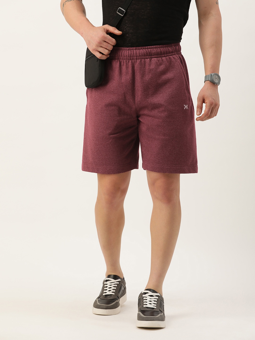 

Kook N Keech Men Solid Regular Fit Shorts, Maroon