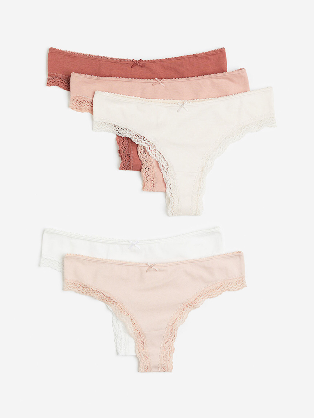 

H&M Women 5-Pack Brazilian Briefs, Pink