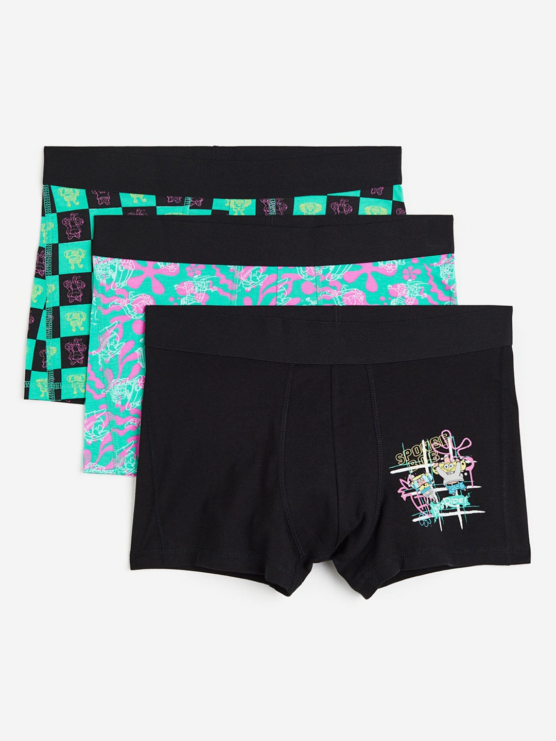 

H&M Men 3-Pack Xtra Life Short Trunks, Black
