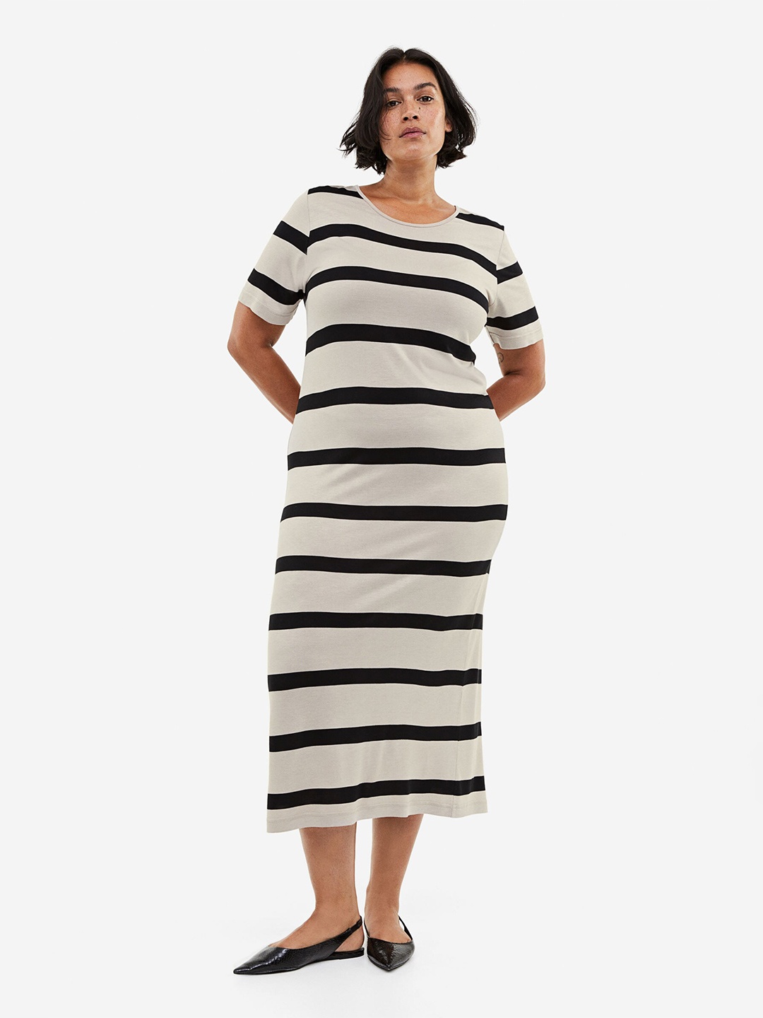 

H&M T-shirt Dress, Beige