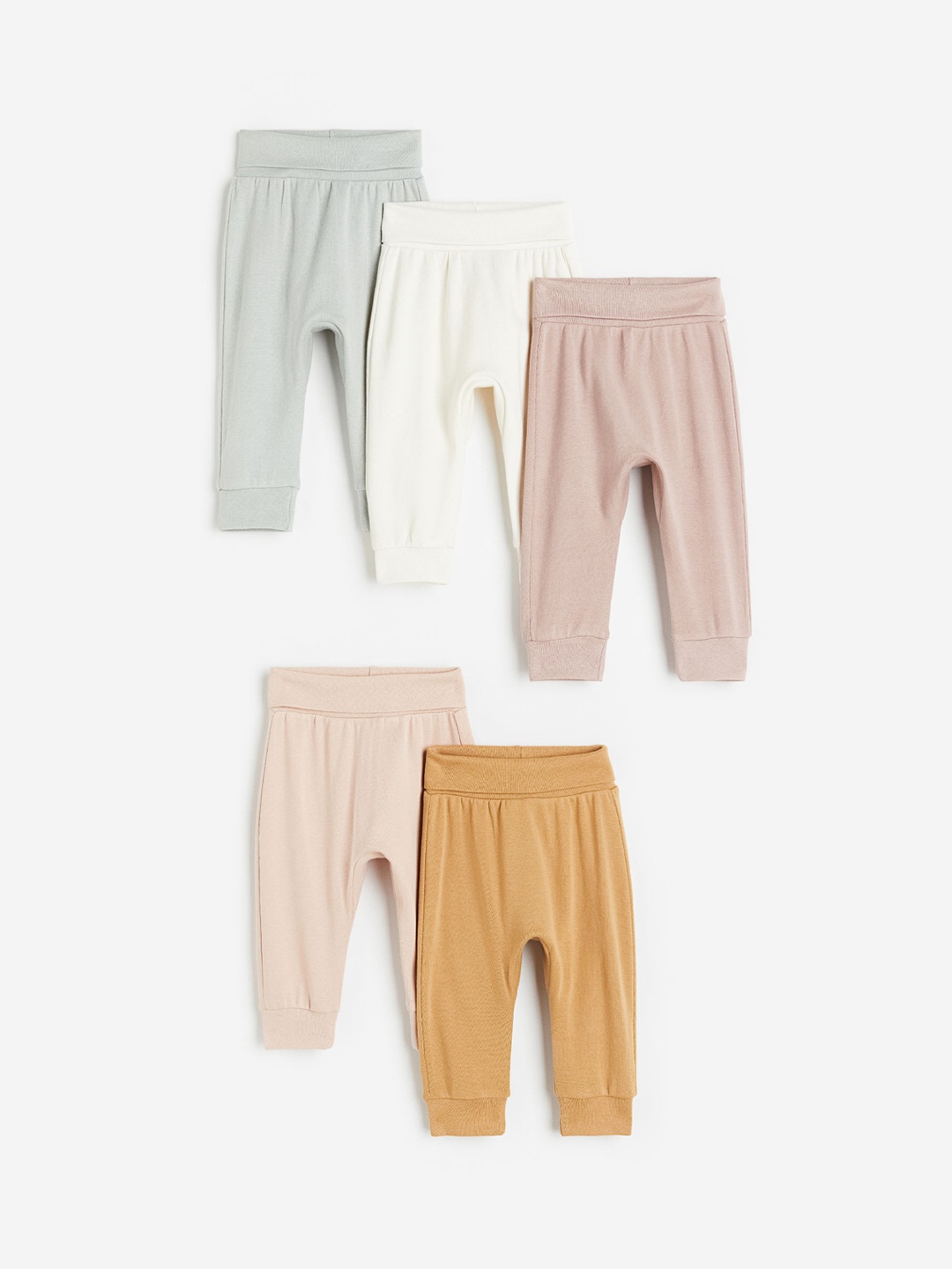 

H&M Infant Girls 5-Pack Cotton Trousers, Pink