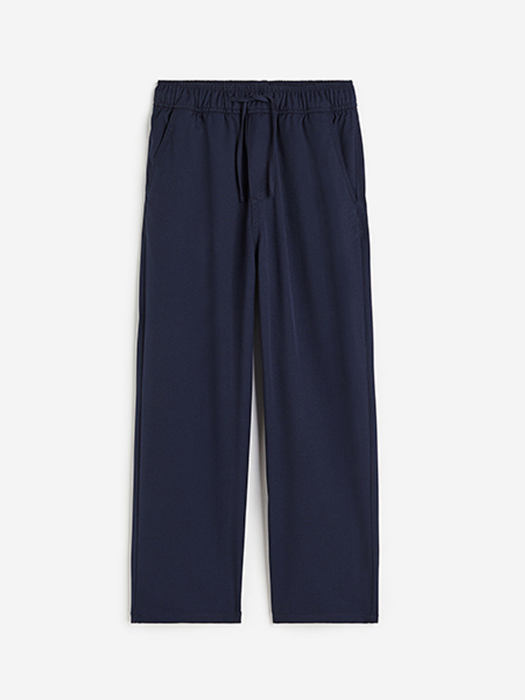 

H&M Boys Pure-Cotton Pull-On Trousers, Blue