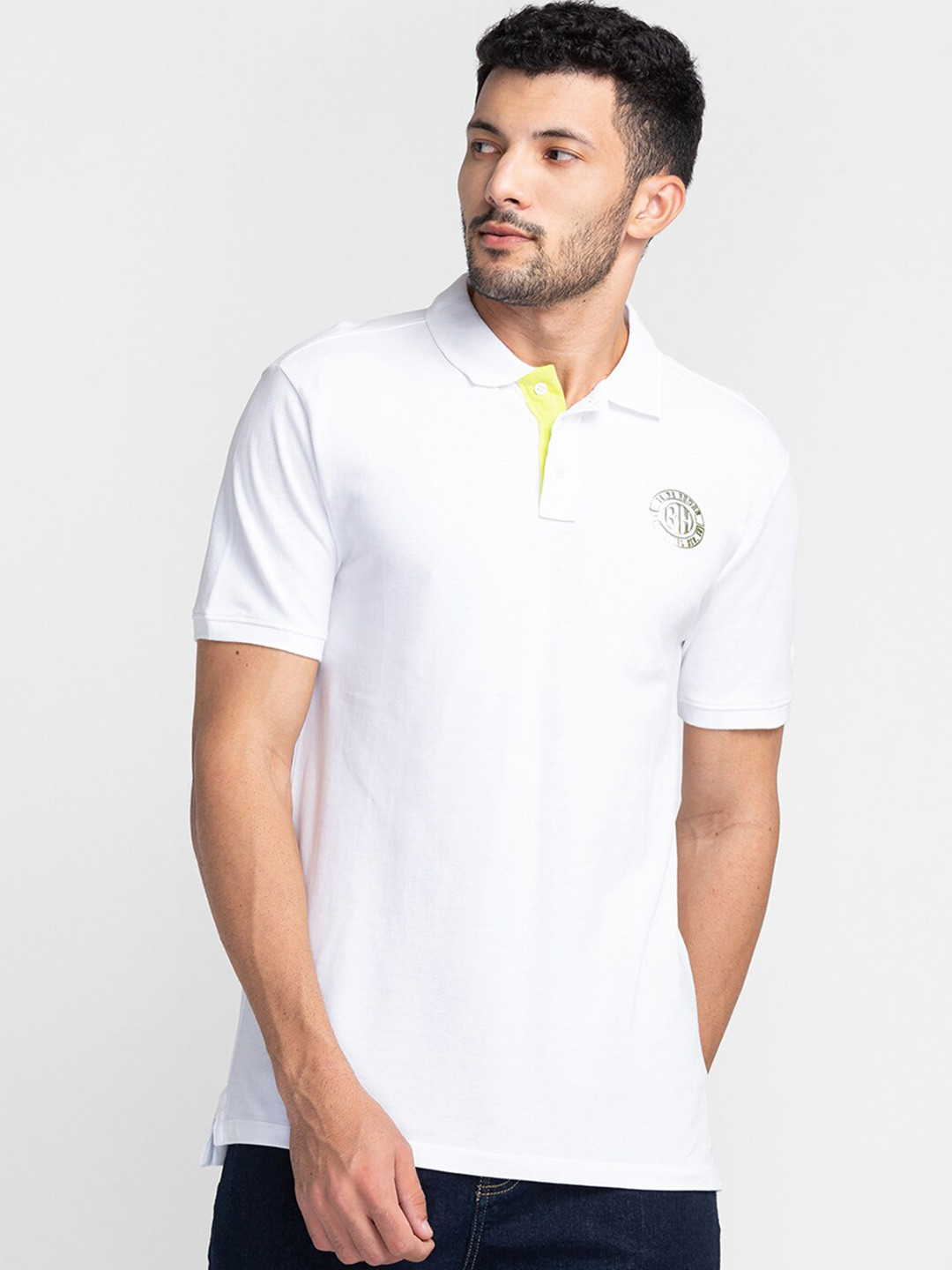 

Being Human Polo Collar Regular Fit T-shirt, White