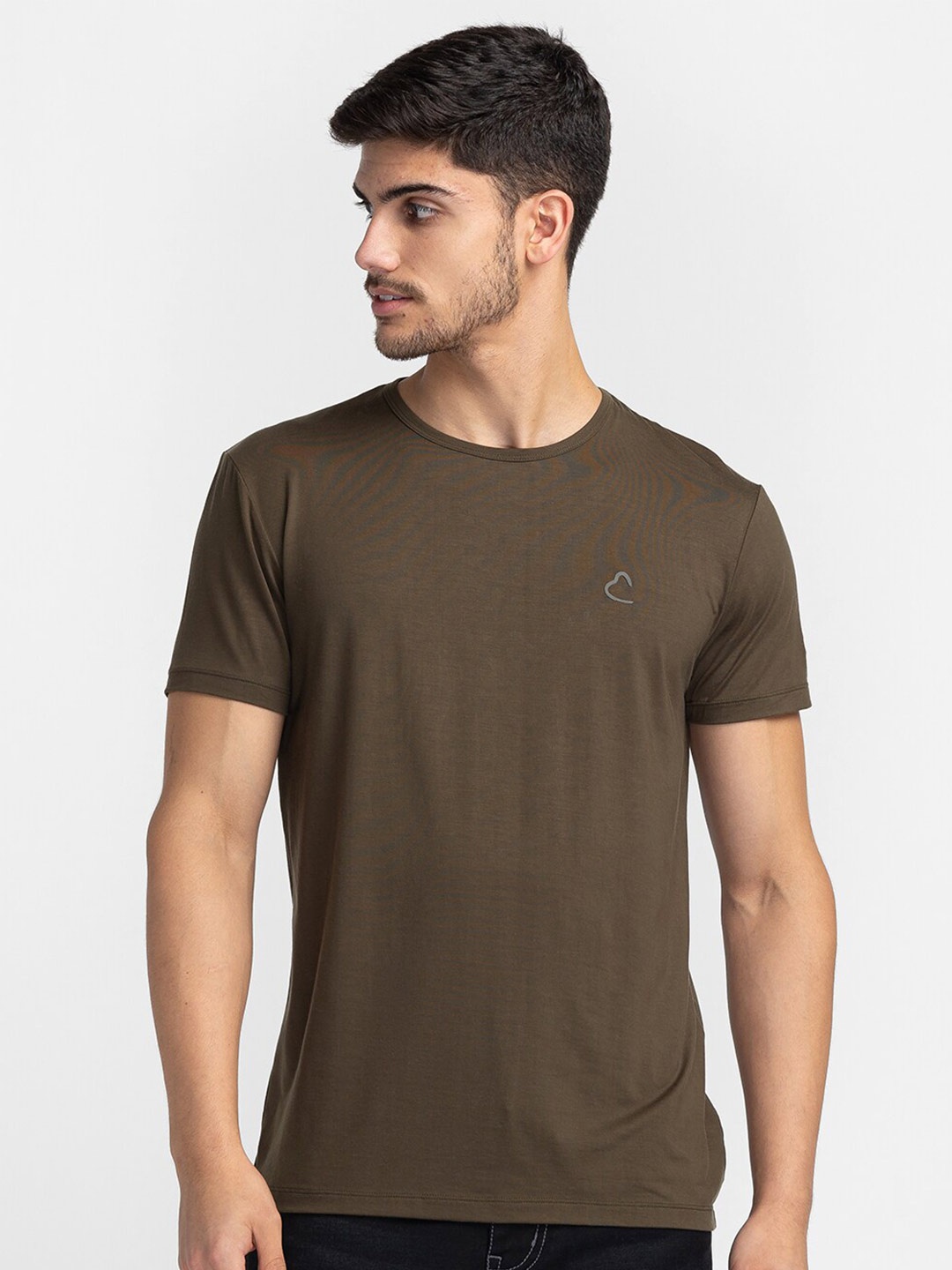 

Being Human Round Neck Cotton T-shirt, Green