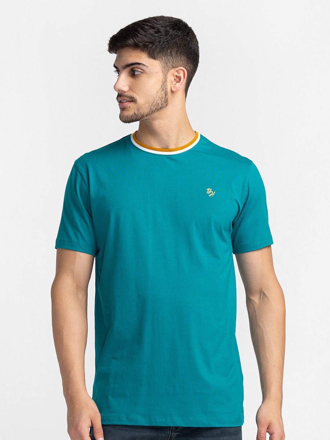 

Being Human Round Neck Casual T-shirt, Green