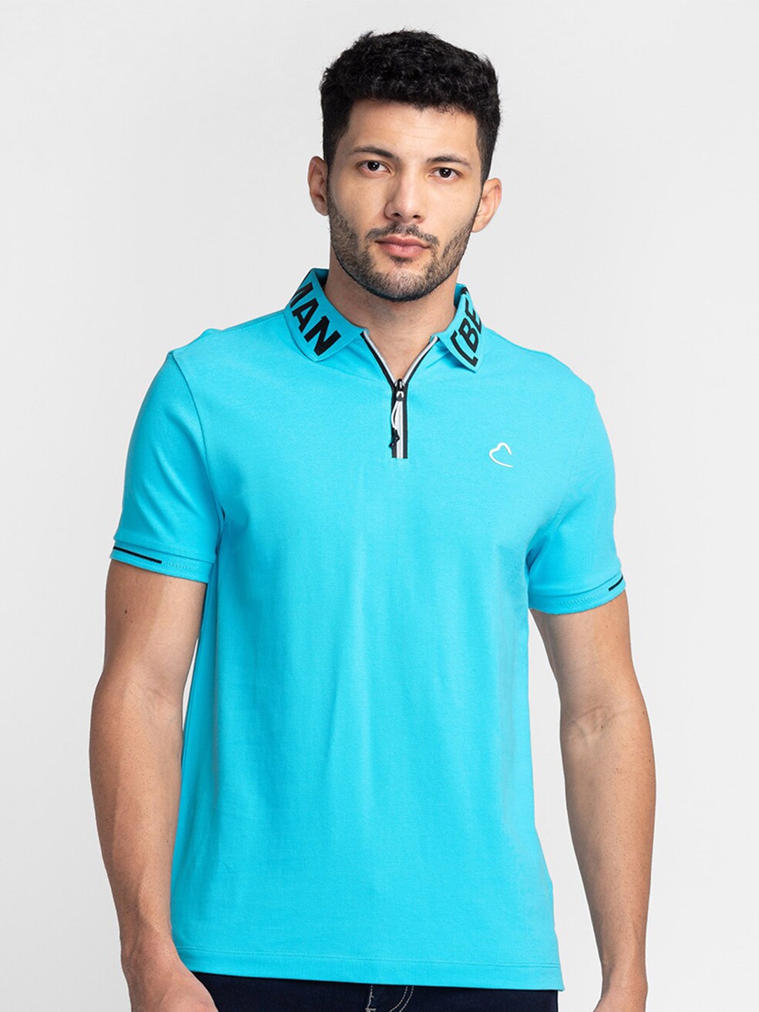 

Being Human Polo Collar Regular Fit T-shirt, Blue