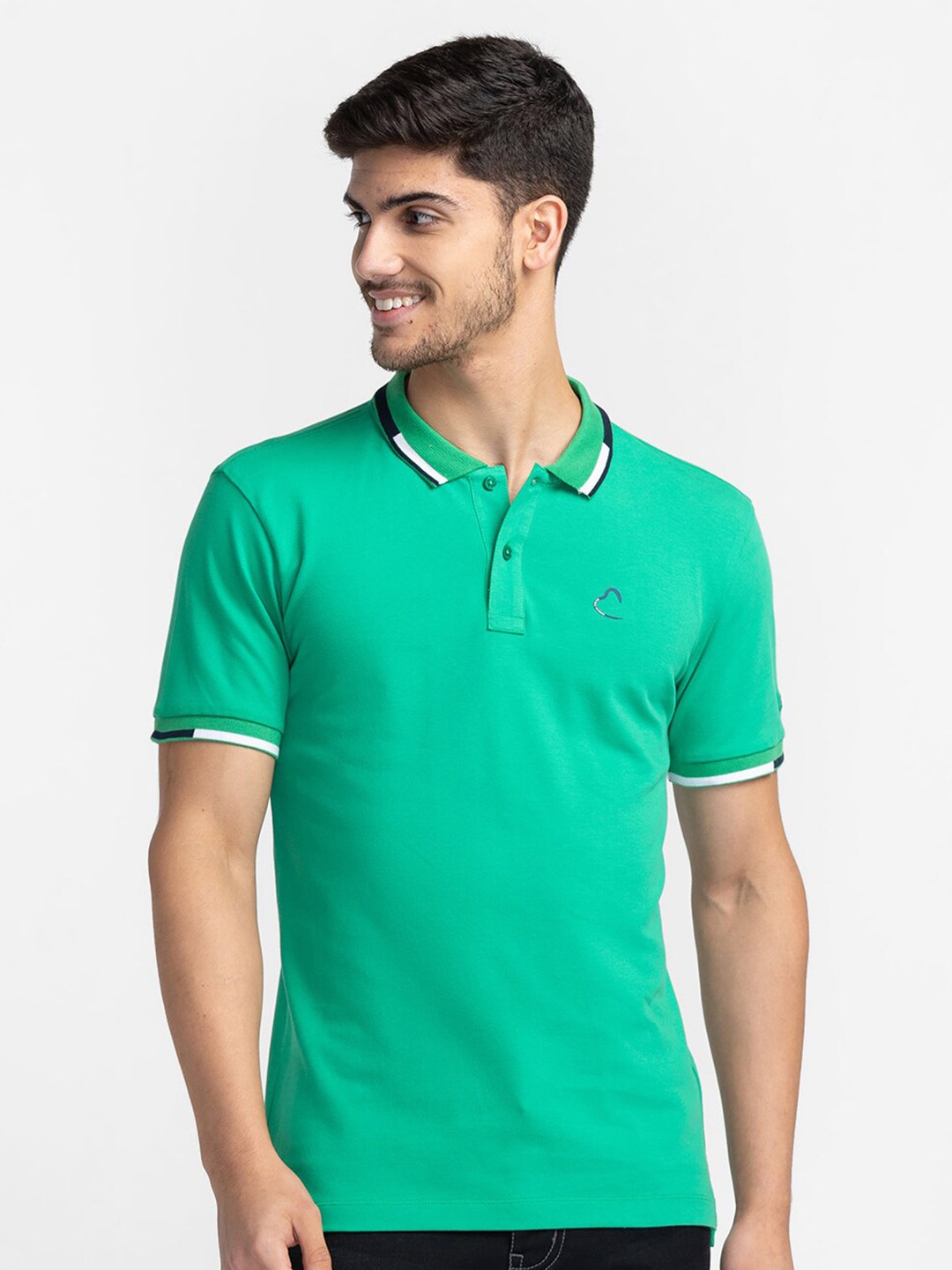 

Being Human Polo Collar Regular Sleeves T-shirt, Green