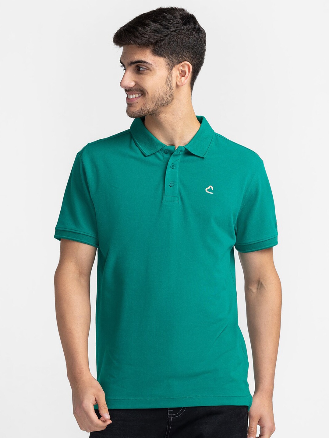 

Being Human Half Sleeve Polo Collar Casual T-shirt, Green